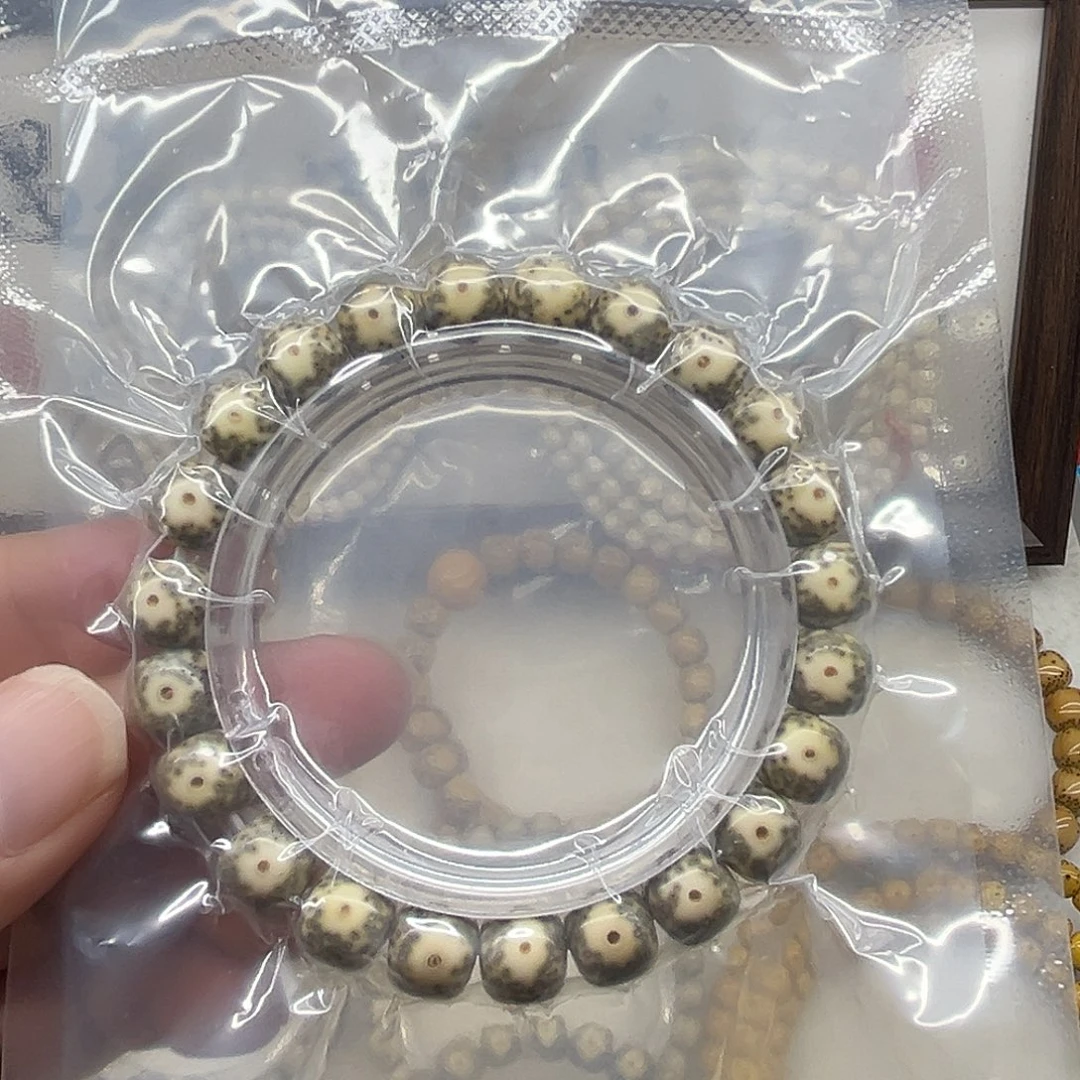星月菩提手串卡10绿包白