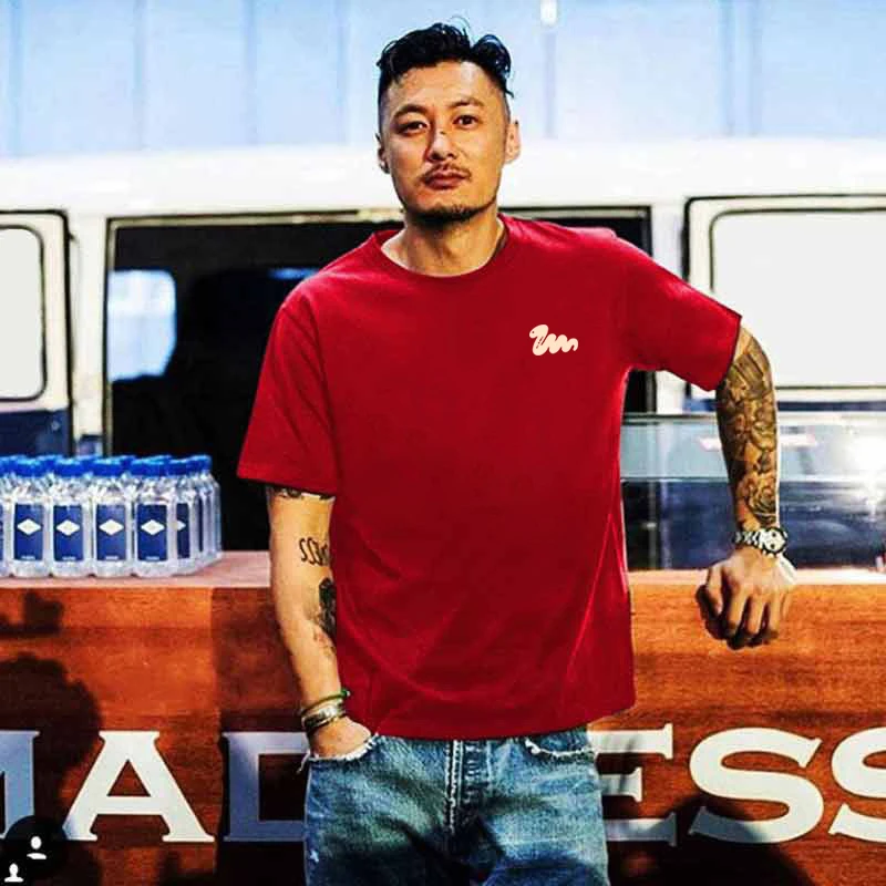 仓石一树潮牌2025本命年红色短袖T恤男夏季纯棉宽松情侣款上衣服