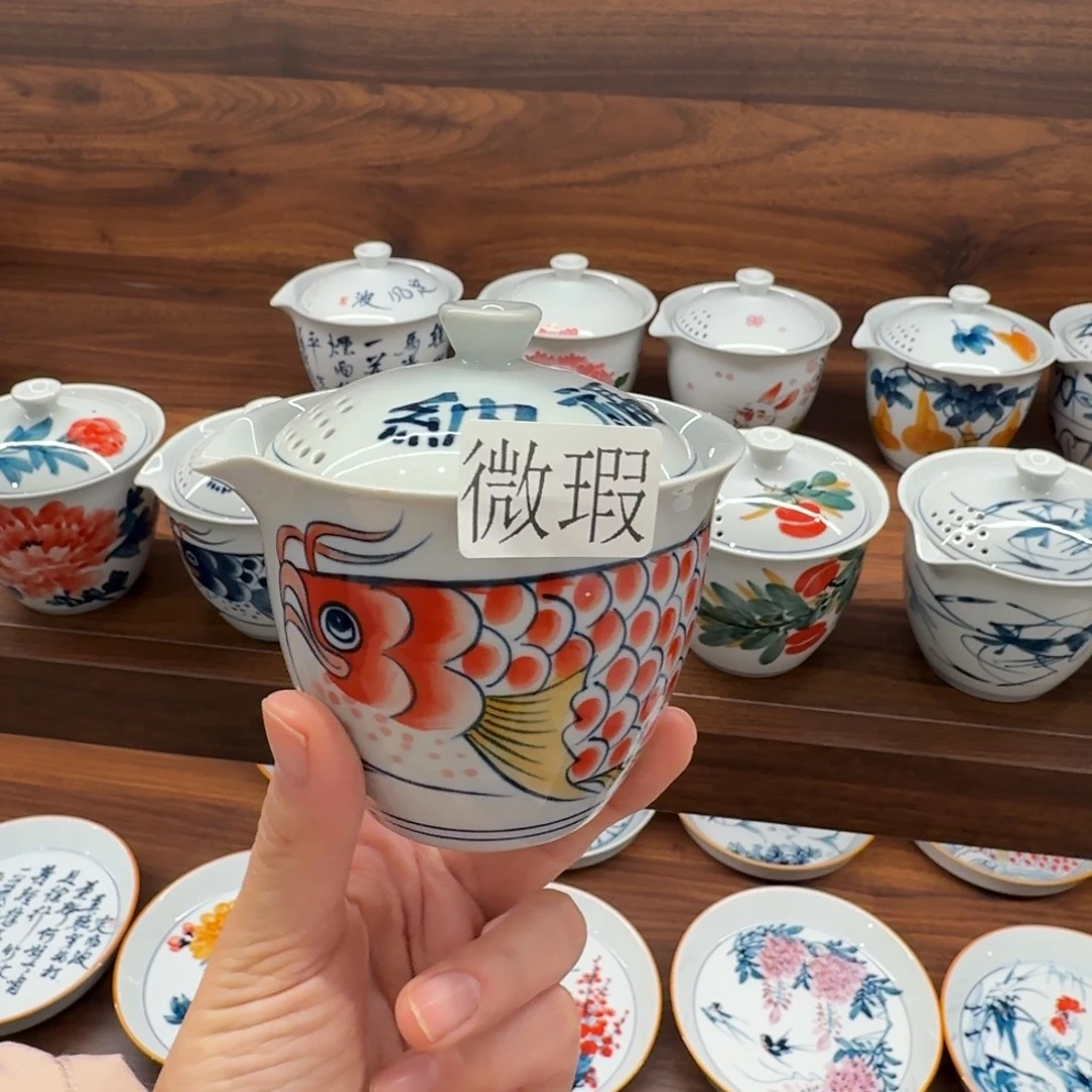 微瑕釉下彩纯手绘