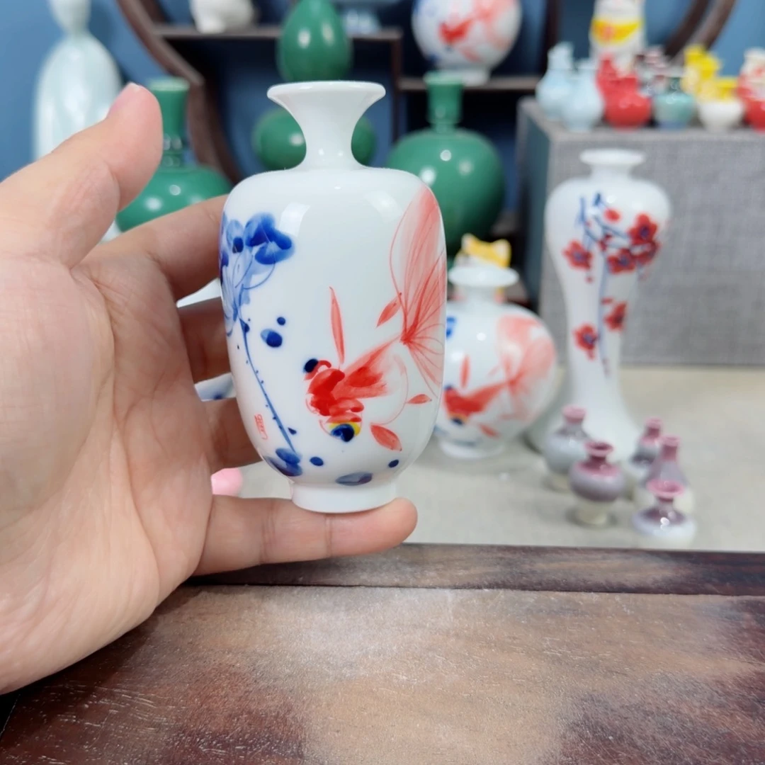 陶瓷手工小花器摆件