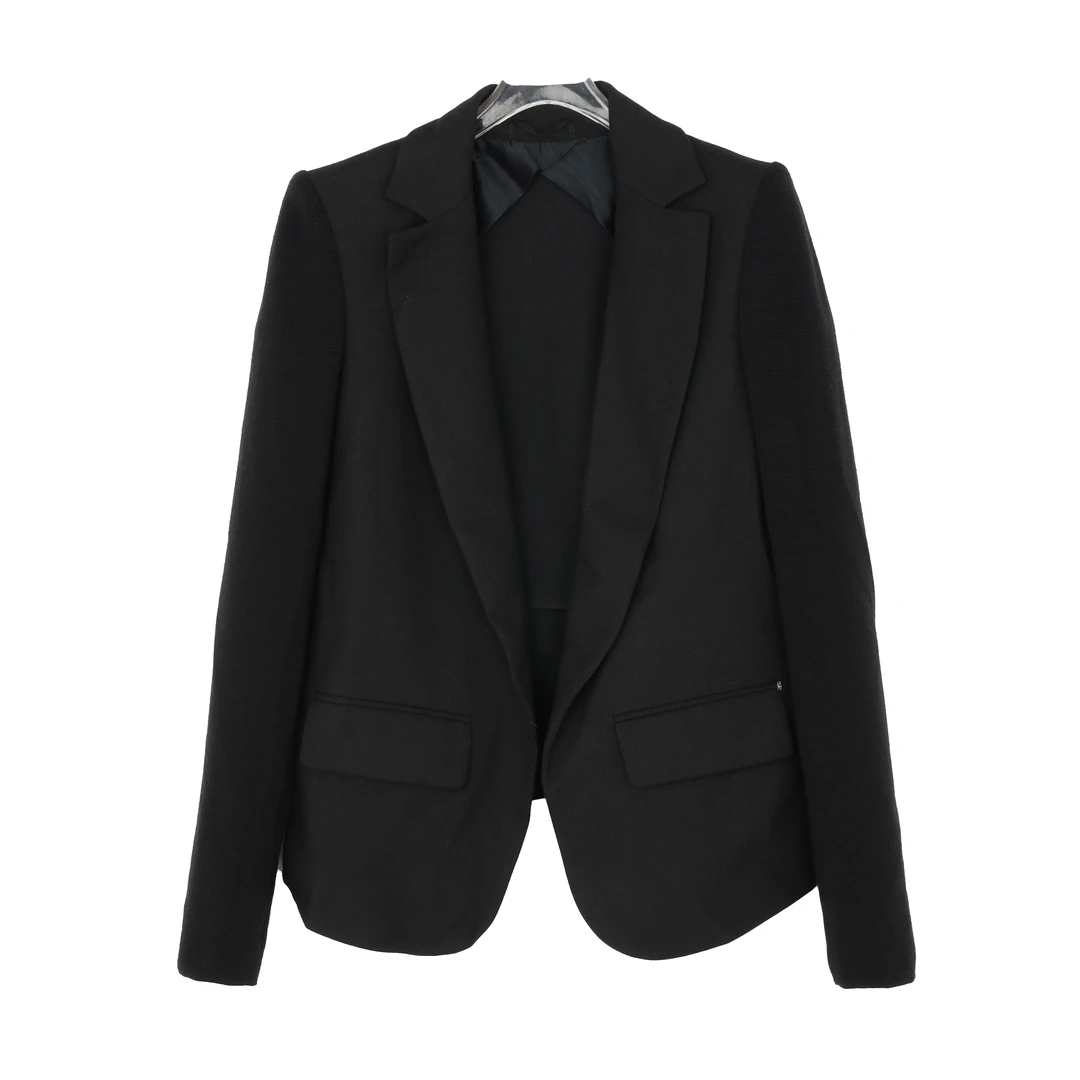 Sportmax Code女士气质黑色羊毛混纺西服外套0460436070