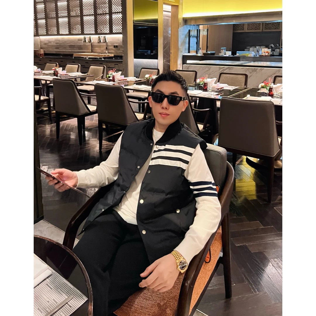 【羽绒马甲】秋冬90白鸭绒三杠男士休闲时尚保暖冬季加厚坎肩背心