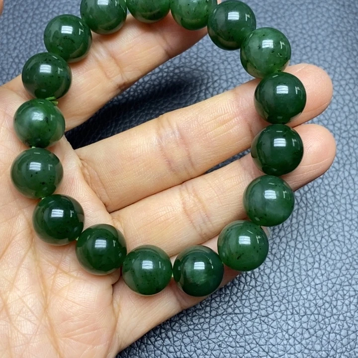 和田玉（碧玉）手串未镶嵌没****恼