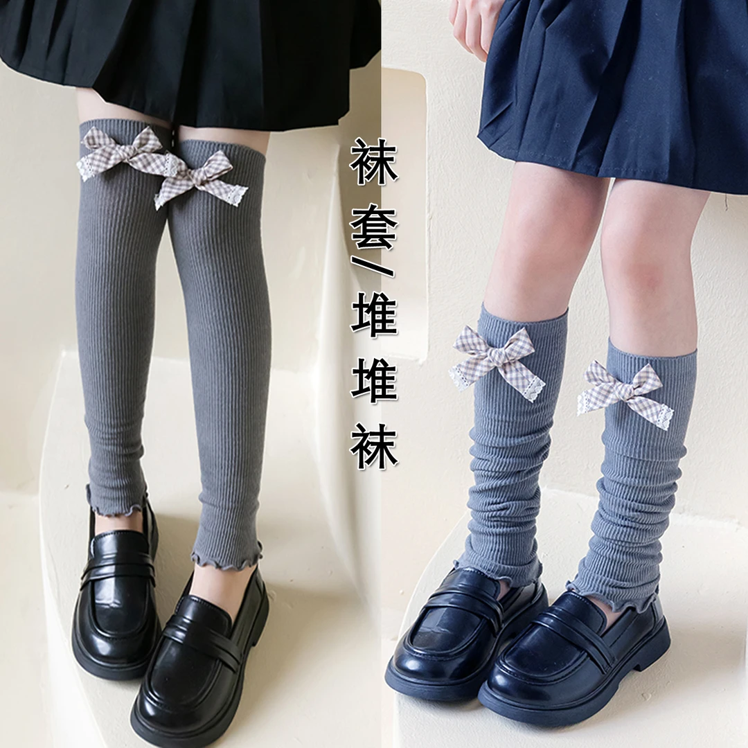 女童堆堆袜秋冬季护膝袜套儿童长筒袜过膝袜洛丽塔袜子女孩小腿袜