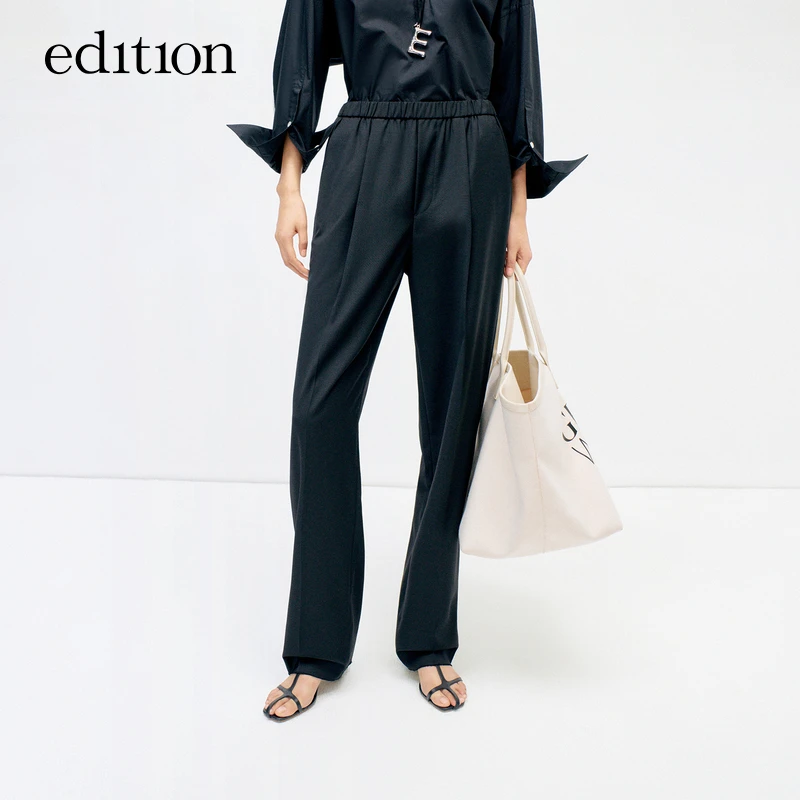 【商场同款】edition夏季新款休闲直筒绵羊毛西裤#EBD2PAT033