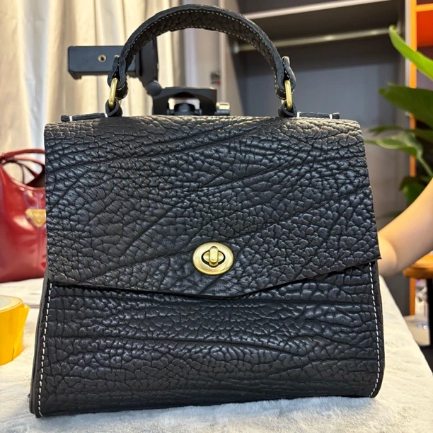 【孤品福利】单肩包拉链暗袋植鞣拉链斜挎包黑色西域风江南风