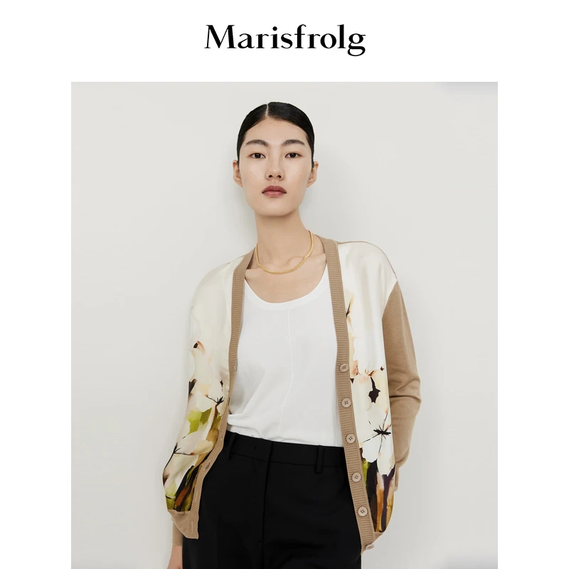 【羊羊专享】Marisfrolg/玛丝菲尔新款开衫薄款外套毛针织衫女上衣