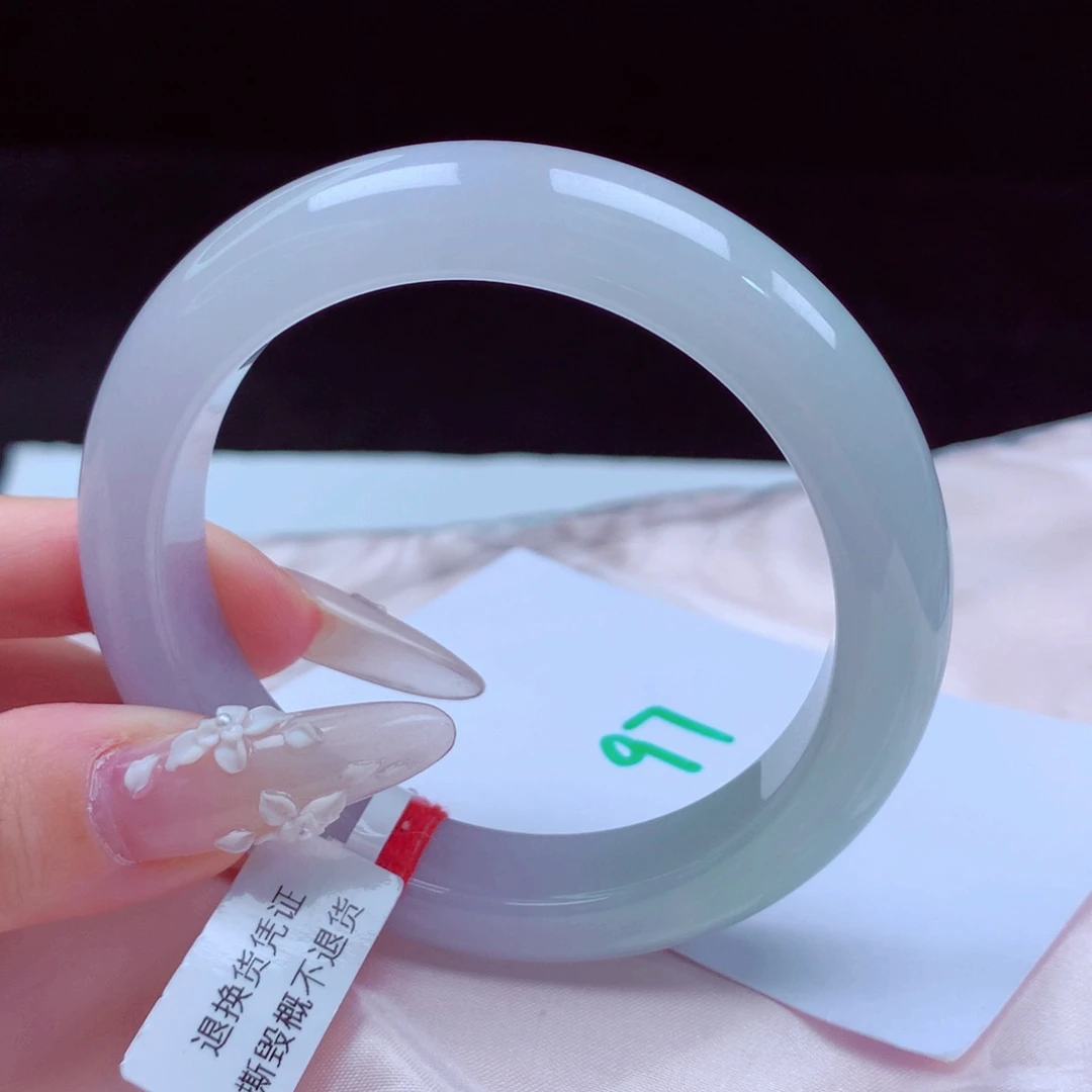 未镶嵌手镯翡翠天然缅甸翡翠A货手镯 97号