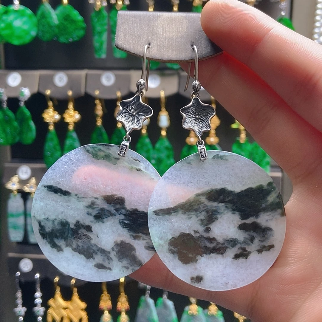 翡翠未镶嵌耳饰翡翠