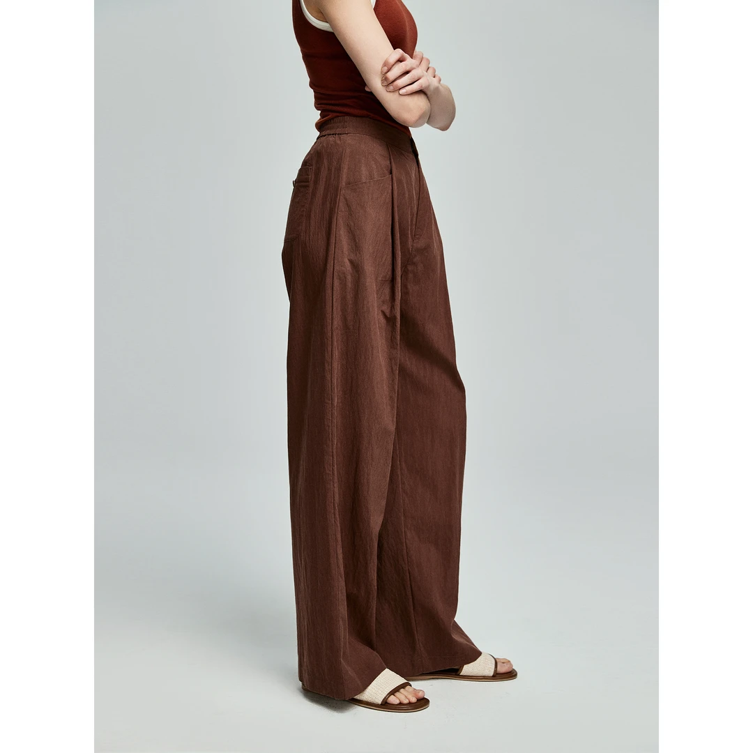 初棉【上新】夏季直筒宽松清凉舒适松紧腰休闲长裤362618013