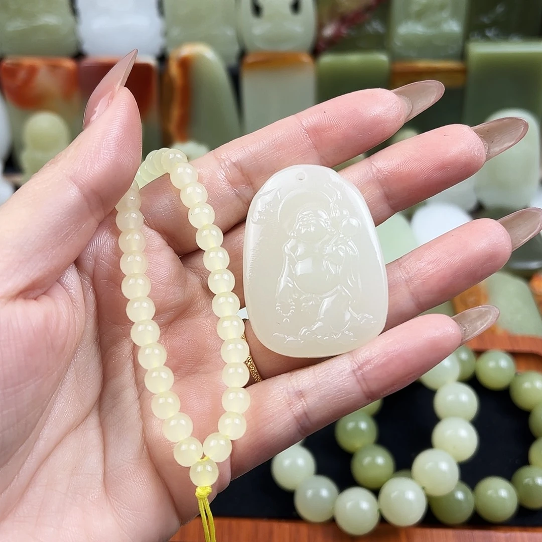 冰晴水大肚佛吊坠