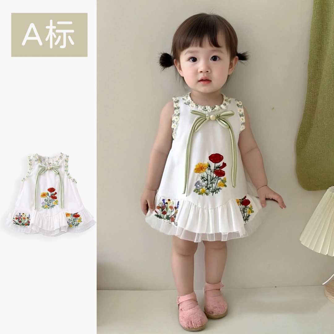 夏天婴儿衣服国风可爱连体包屁裙女宝宝夏装甜美公主哈衣薄款裙子