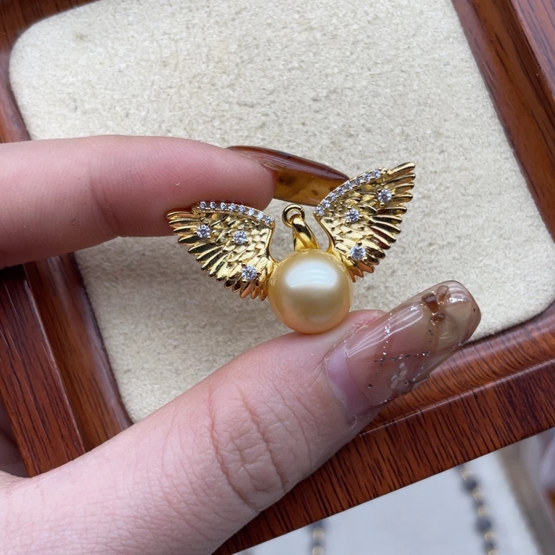 颈饰银S925镶嵌海水珍珠D160