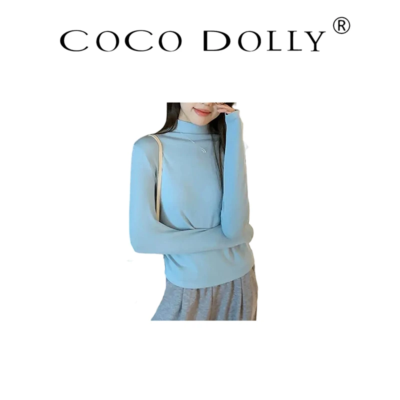COCO DOLLY2025年秋季新款高级休闲百搭修身显瘦打底衫8827-2