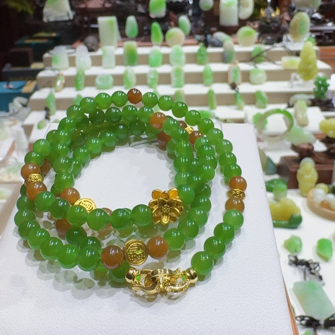 和田玉（碧玉）未镶嵌挂件碧玉108