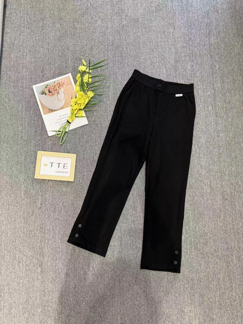 【TTE严选】2025夏装5379魅力轩纽扣烟管裤（0524-07）