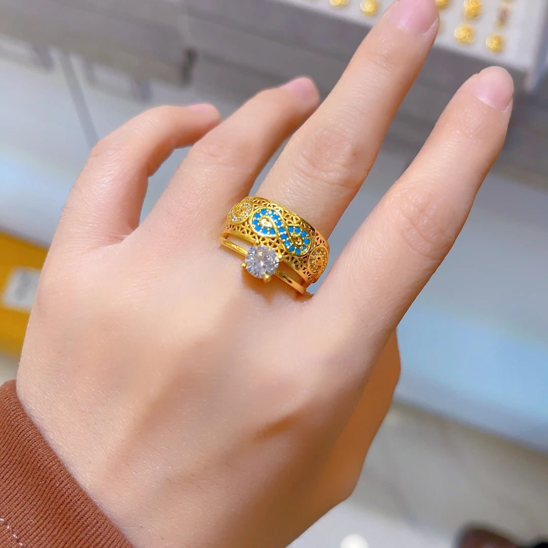 钛钢戒指 419新款戒指爆款白搭时尚金色白搭时尚