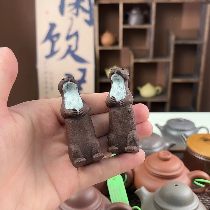 紫砂茶壶宜兴紫砂平头哥茶宠