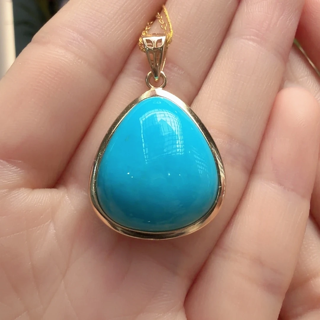 绿松石银S925镶嵌颈饰