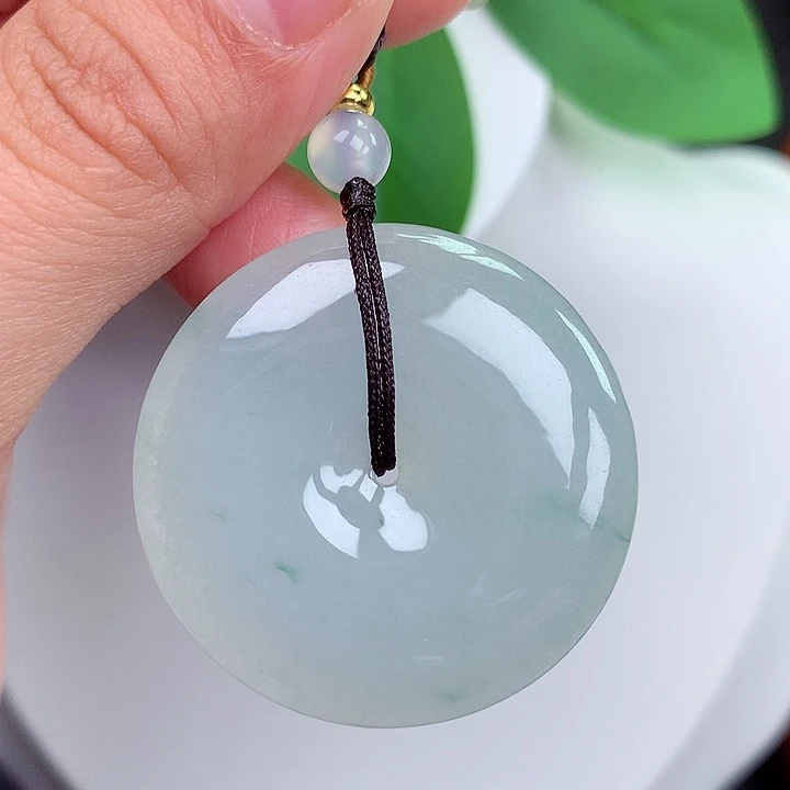 颈饰未镶嵌翡翠平安扣 34.2x6.5mm