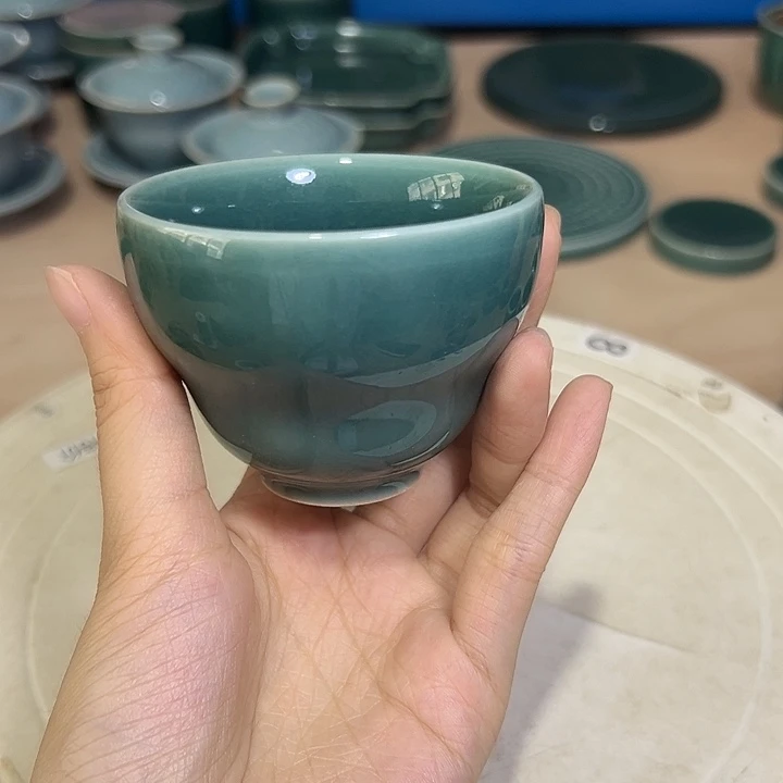 龙泉云间青瓷小米茶器