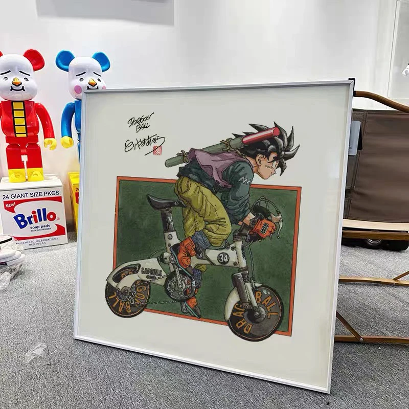 龙珠孙悟空卡通动漫装饰画适合客厅卧室咖啡厅休闲吧悬挂画5050