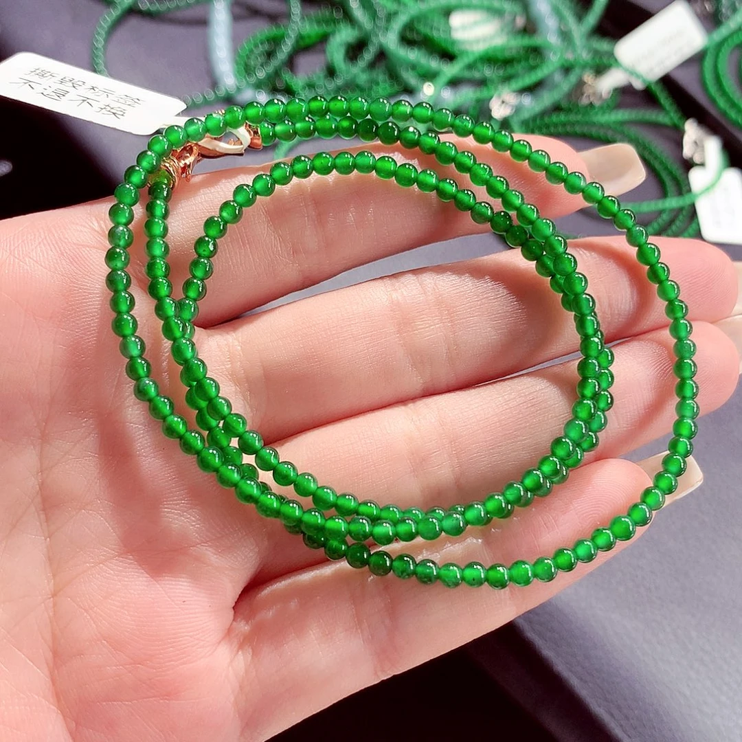 翡翠未镶嵌毛衣链