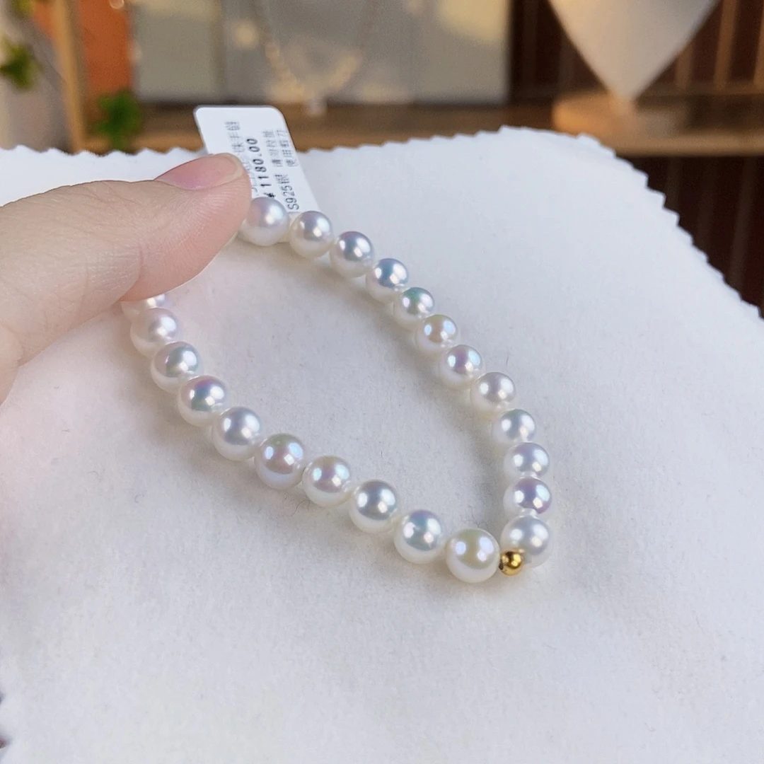 淡水珍珠手绳银S925镶嵌