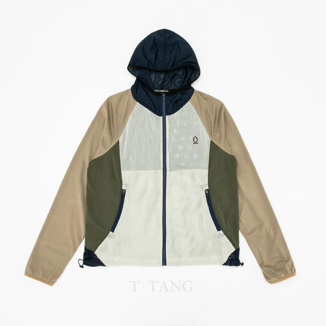 FL秋季洋气新款轻薄透气拼色拉链防晒短外套【872】55