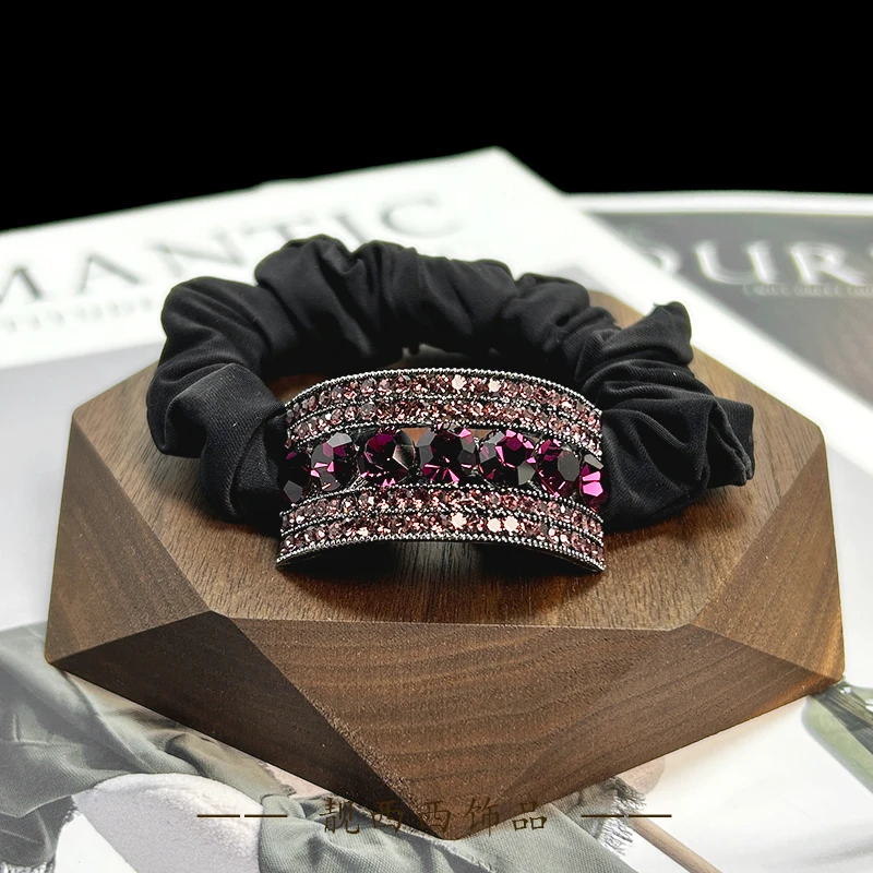 【LXX靓西西】022 高弹力紫色轻奢优雅气质面膜发圈