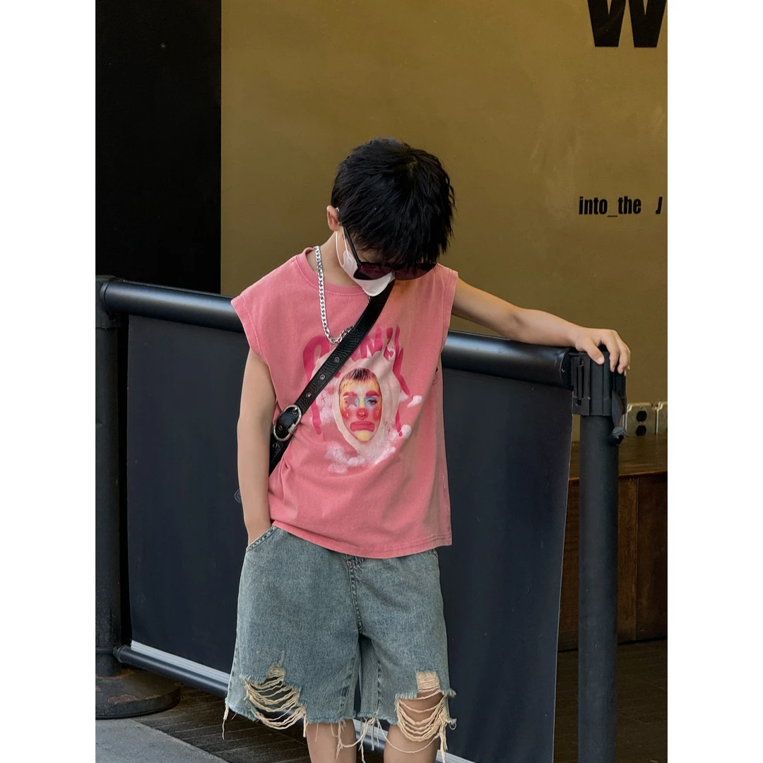 THE LUHAN【夏日倾情】24047-1外穿夏季薄款感简约背心短袖