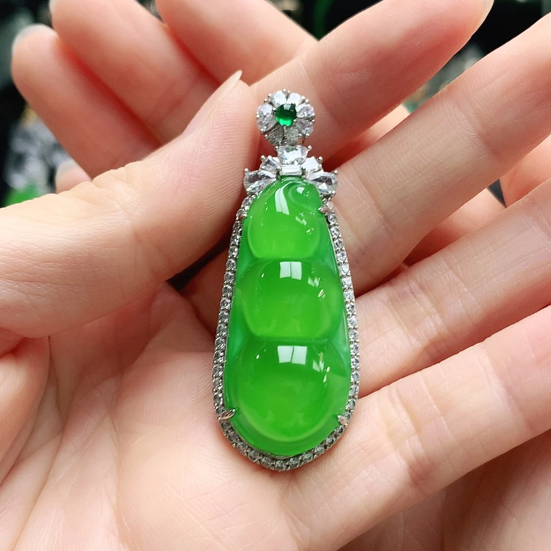 玛瑙/玉髓银S925镶嵌吊坠