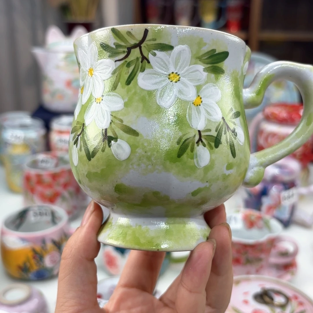 景德镇手绘高温釉下彩陶瓷茶具