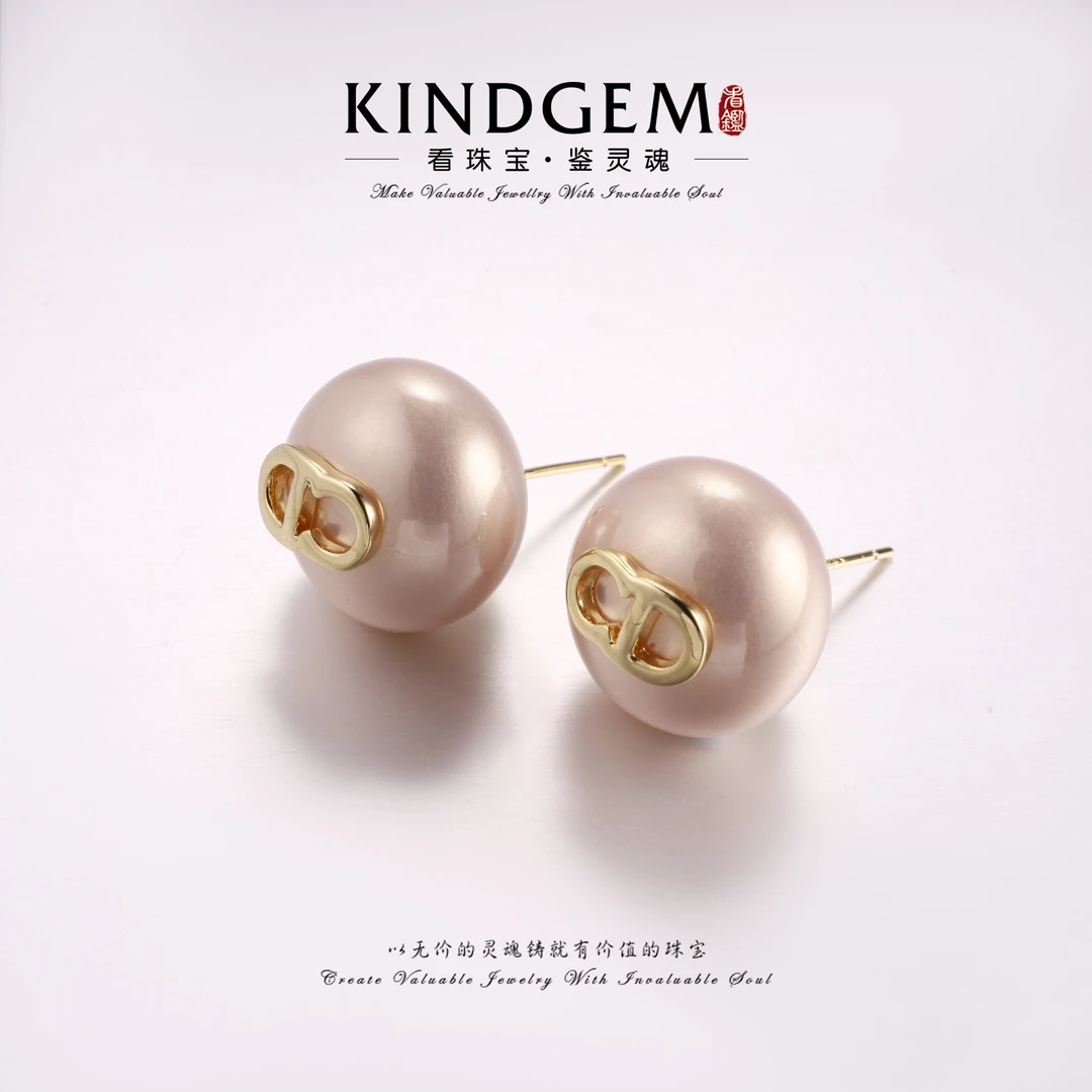 铜合金仿珍珠耳饰 法式复古个性珠珠小众时尚百搭耳环 C-32908