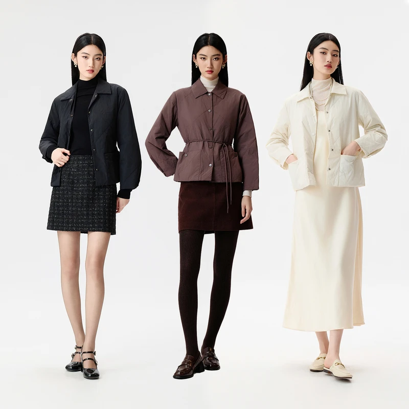 LIME/莱茵冬季通勤百搭休闲收腰棉服短外套多色LDGD8BPJP501