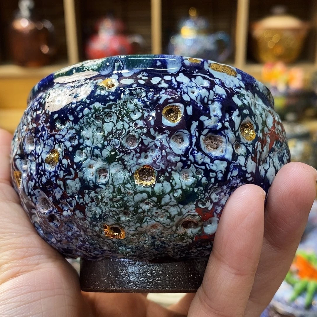 粗陶柴烧志野茶器