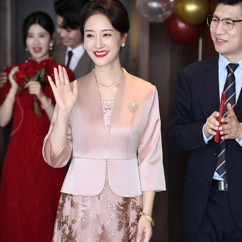 5915喜婆婆结婚宴装2025新款秋季平时可穿气质新中式改良旗袍裙