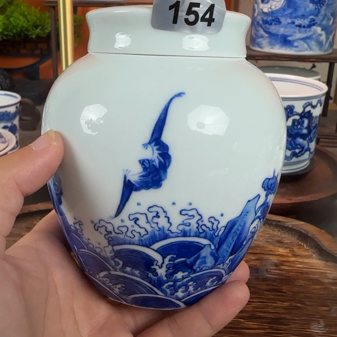 净***瓷片景德镇手绘青花茶器154