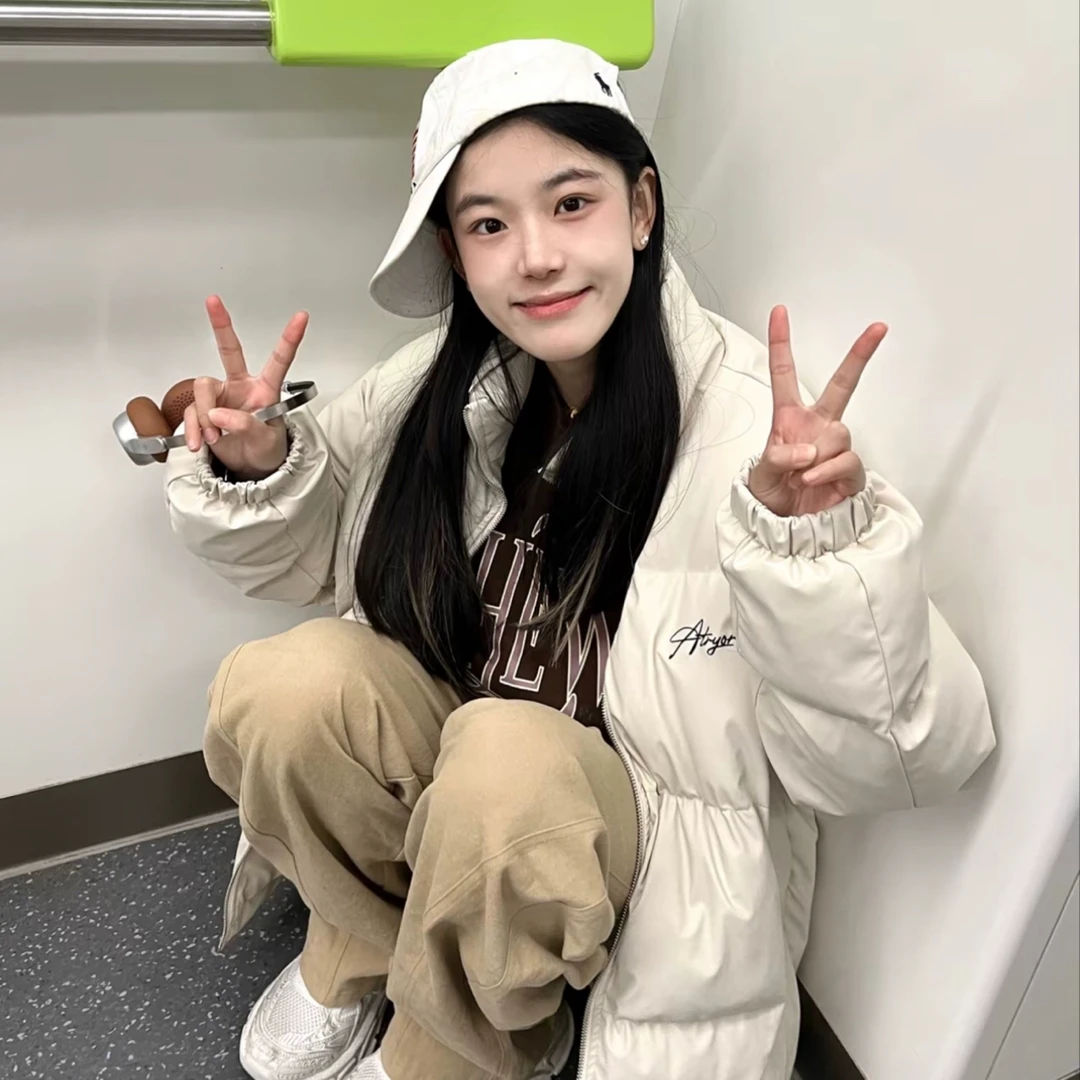 花体logo雾面pu皮cleanfit风格棉服外套 男女同款（微瑕）