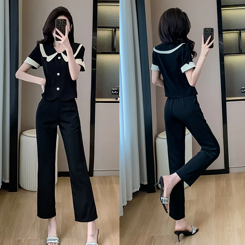 小香风休闲套装女2025新款夏季小个子搭配时尚显瘦气质减龄两件套