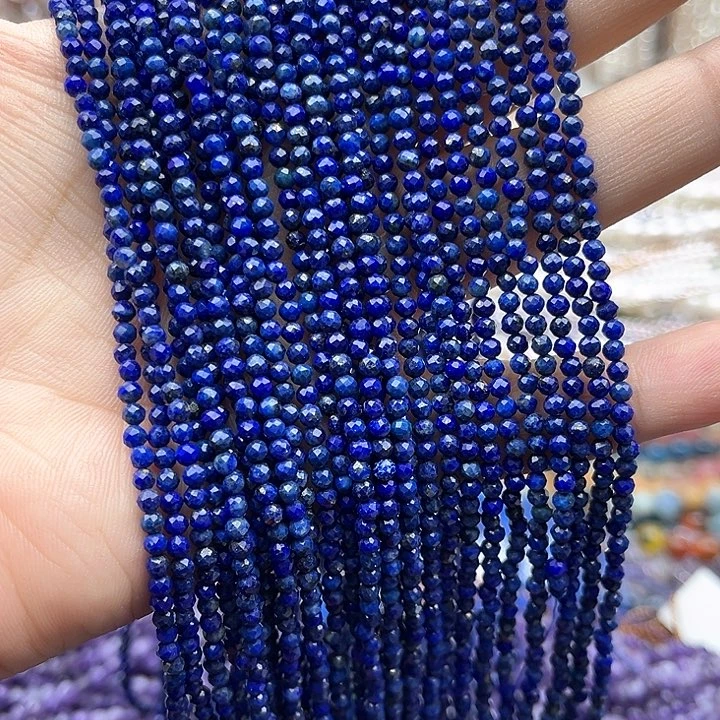 未镶嵌玛瑙/玉髓珠宝半成品一条2.8mm左右青金刻面