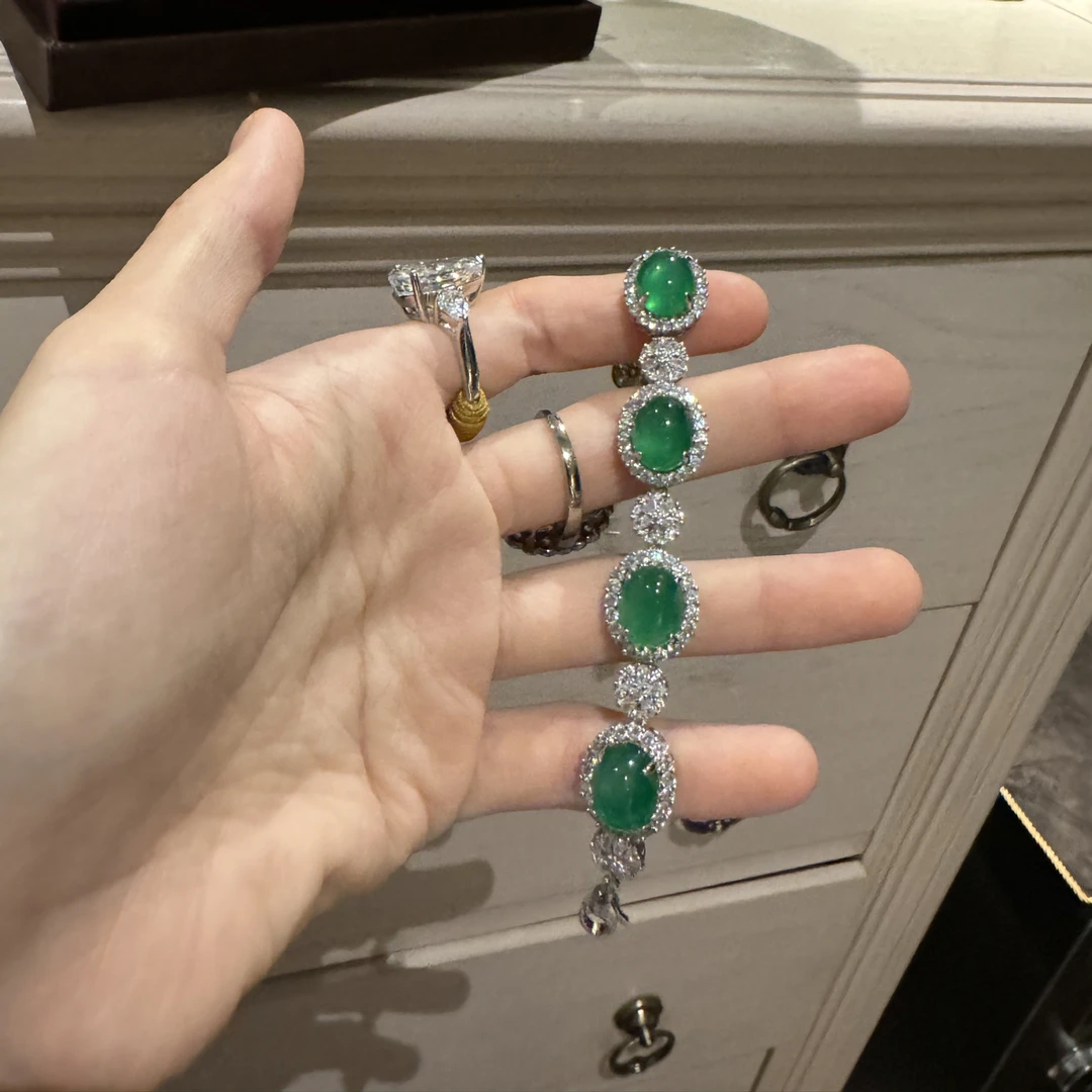 铜合金仿水晶手链 【3113】高级感纯色简约珠宝饰品个性经典