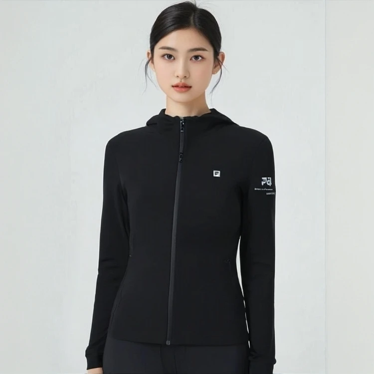 Fila/斐乐AthletiCS FITNESS简约连帽针织衫女款A11W431506FBK