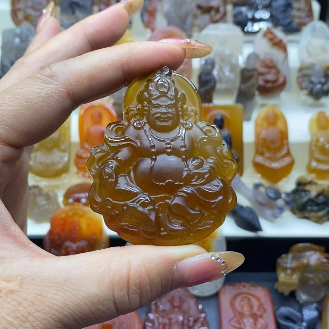 玛瑙/玉髓吊坠(赠链)未镶嵌小*兜吊坠