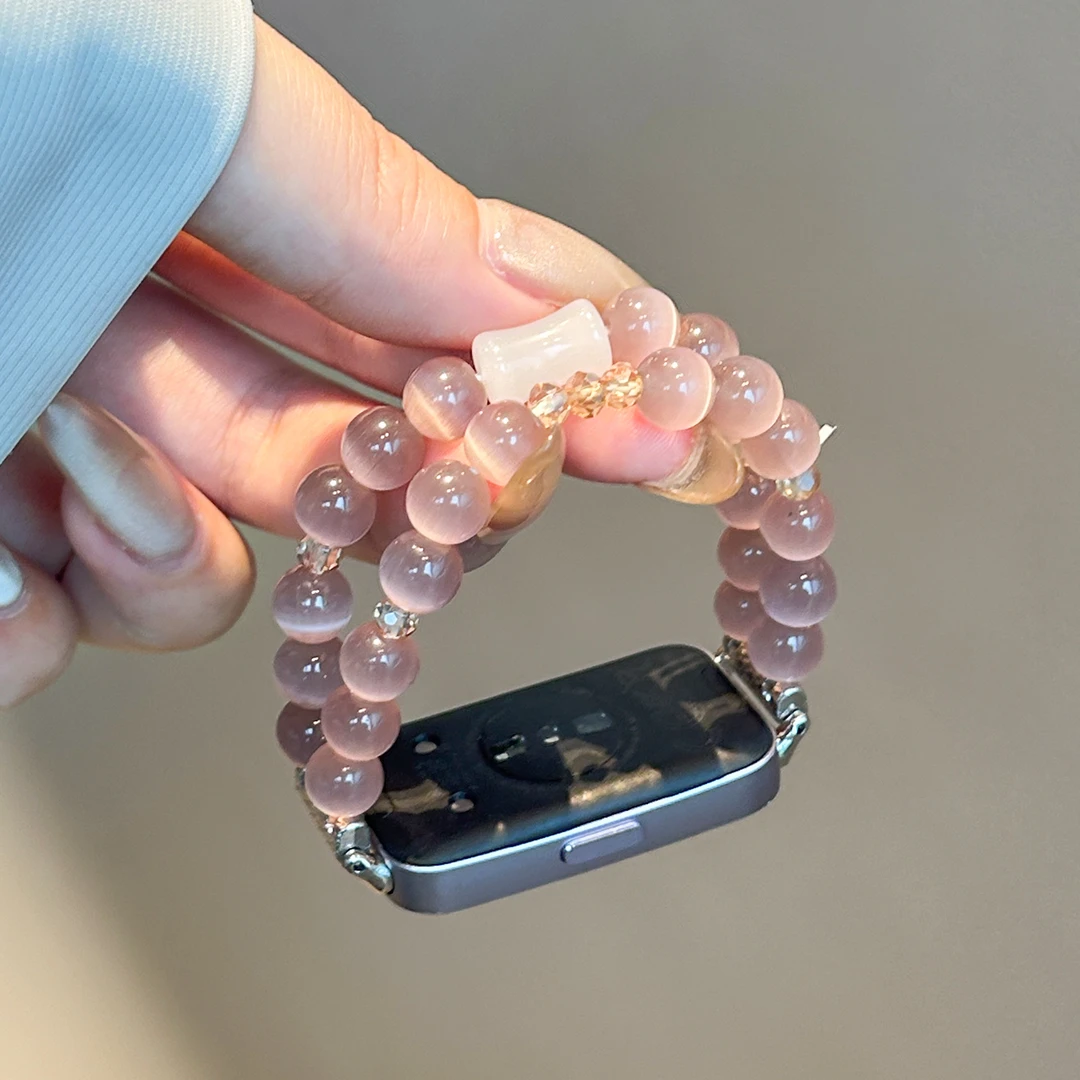 爆款猫眼石葡萄紫适用华为手环10/9表带8双排7荣耀手环10/9替换带