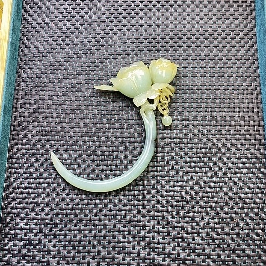 蛇纹石玉发簪未镶嵌延