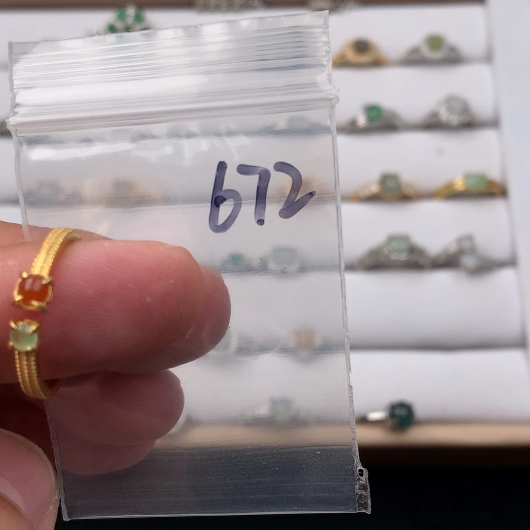 翡翠银S925镶嵌戒圈672