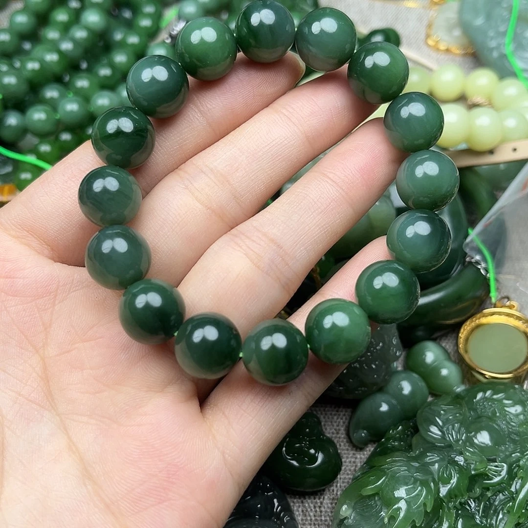 和田玉（碧玉）未镶嵌手串