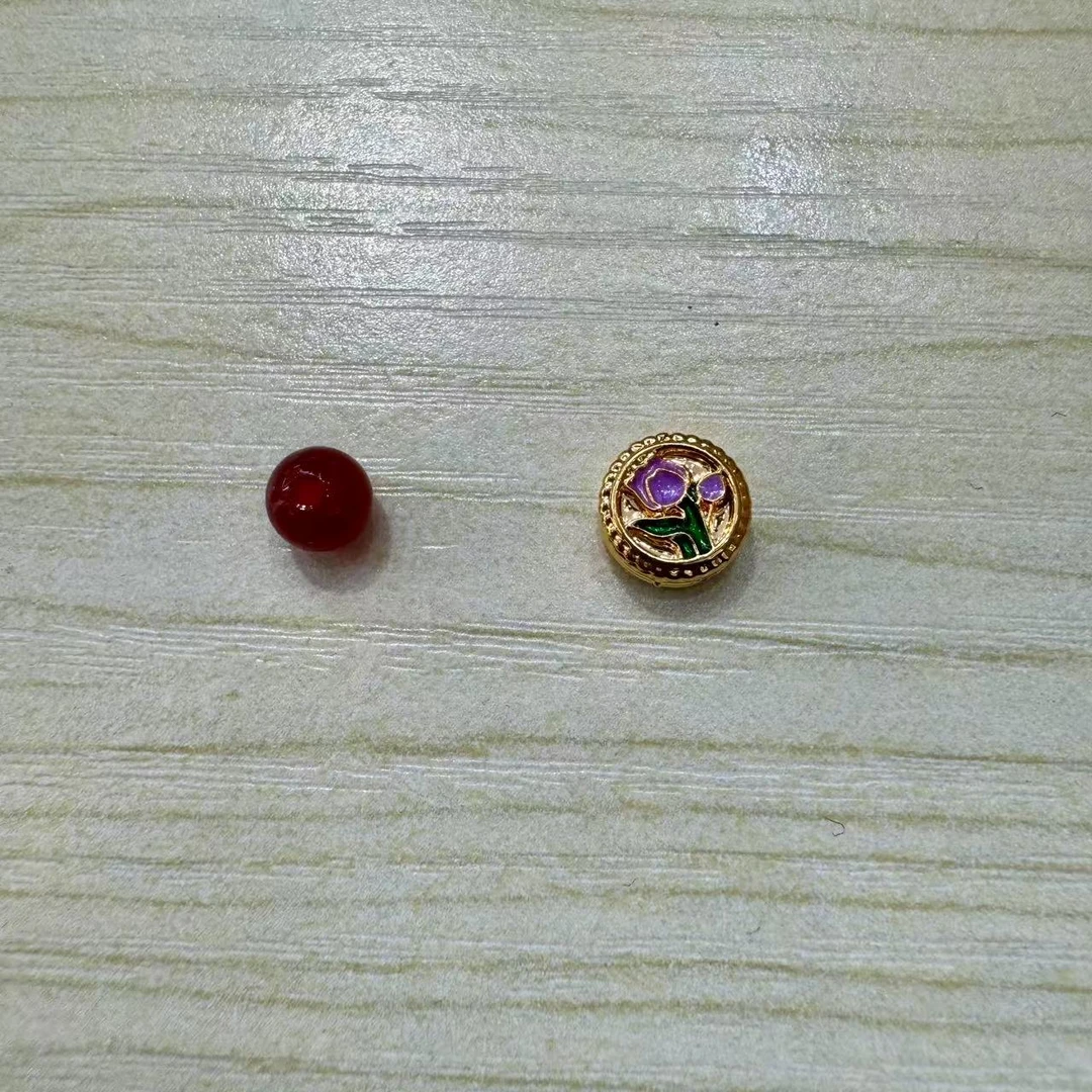 【SG】足金郁金香玛瑙配件