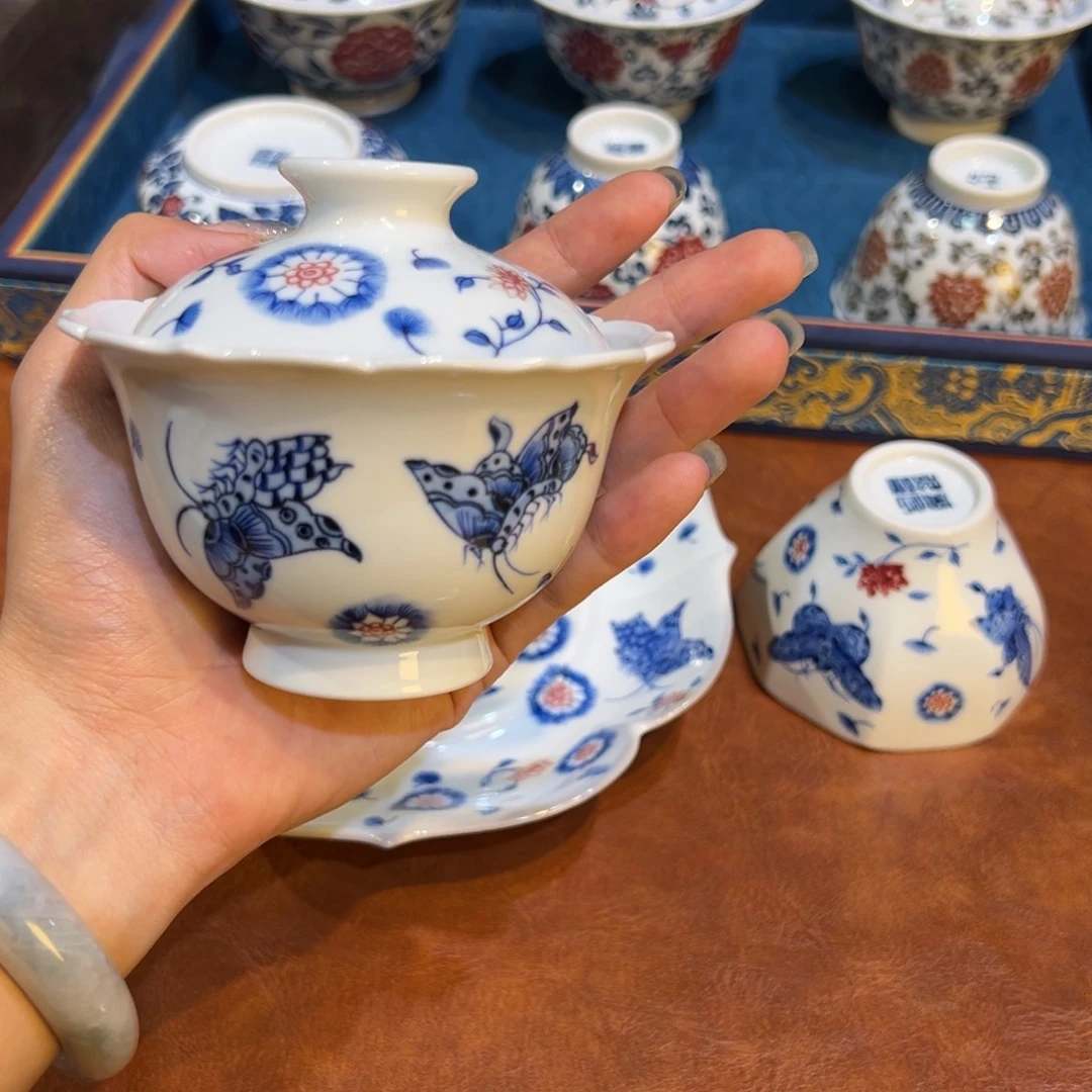 摆件陶景德镇陶瓷茶器百宝箱